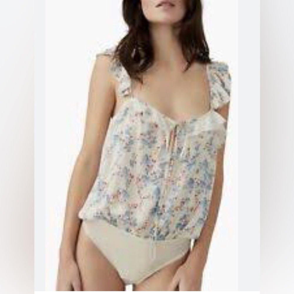 Free People Women's Large Take It Away Bodysuit‎ NEW